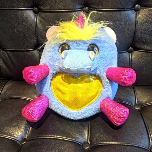 Zuru Rainbocorn Fairycorn Hippo Periwinkle W/Fairy Wings Stuffed Plush 10 New - Picture 1 of 2